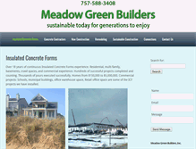 Tablet Screenshot of meadowgreenbuilders.com